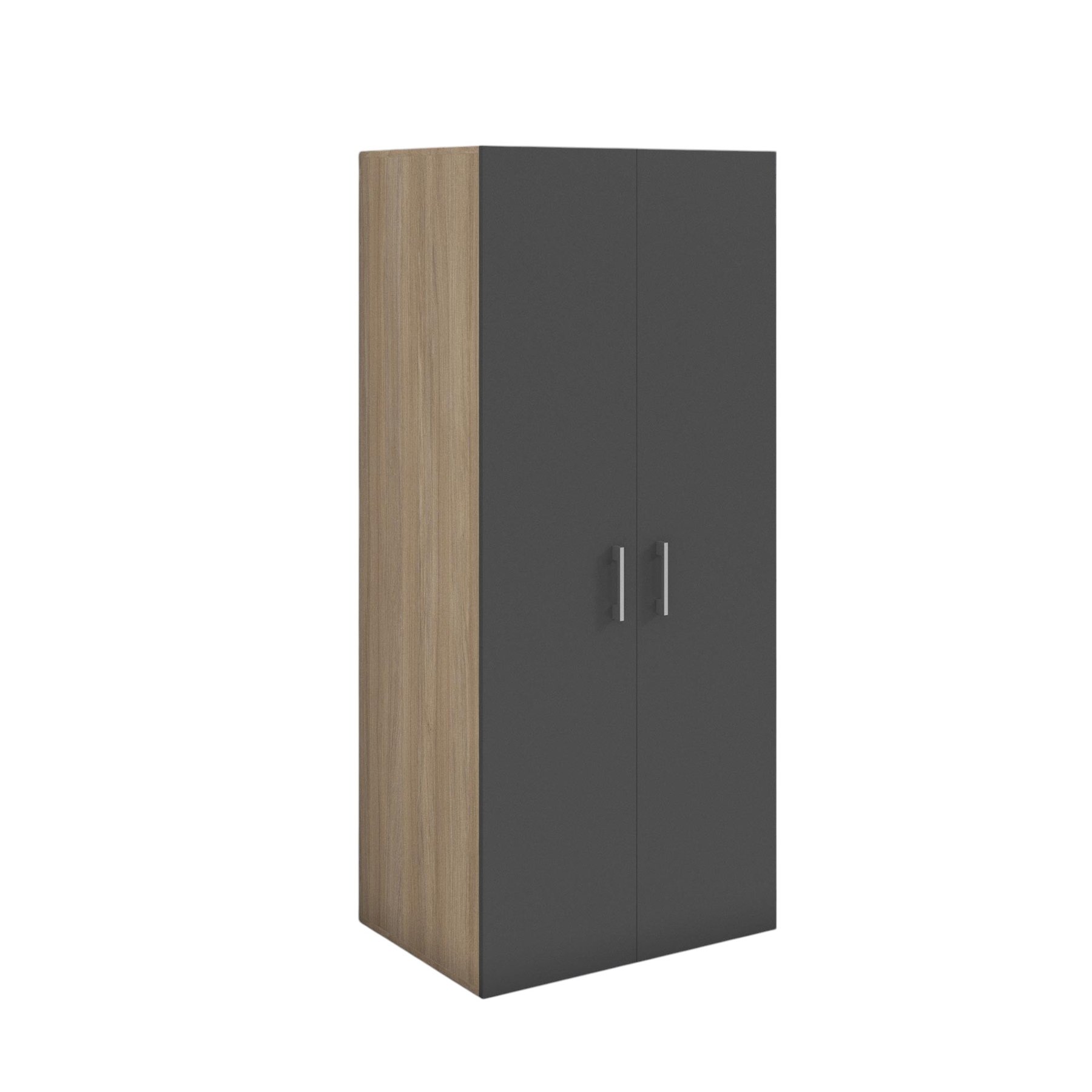 RFG Wardrobe, double, 800 x 560 x 1800 mm, sonoma oak and graphite