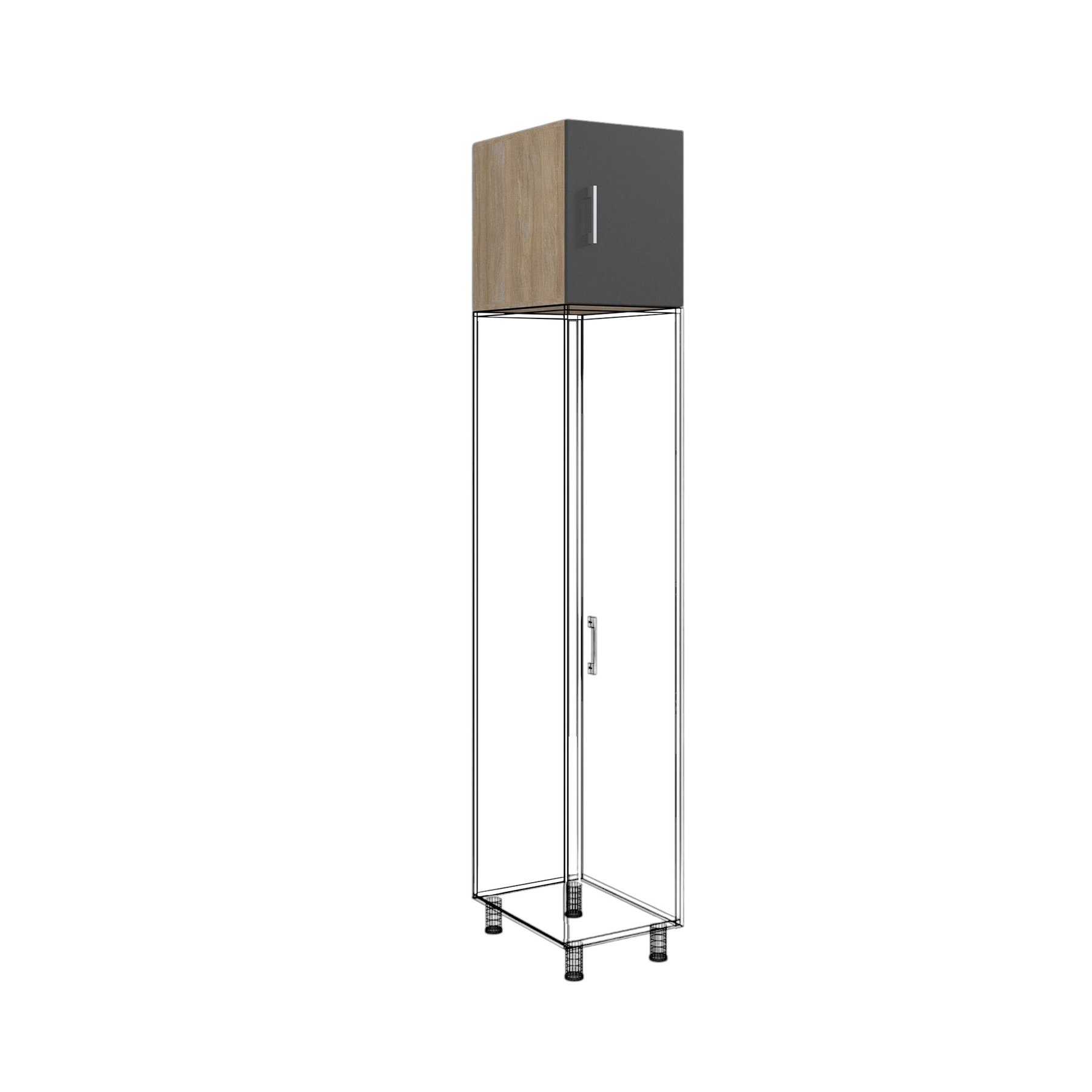 RFG Top unit, single, 400 x 560 x 500 mm, graphite
