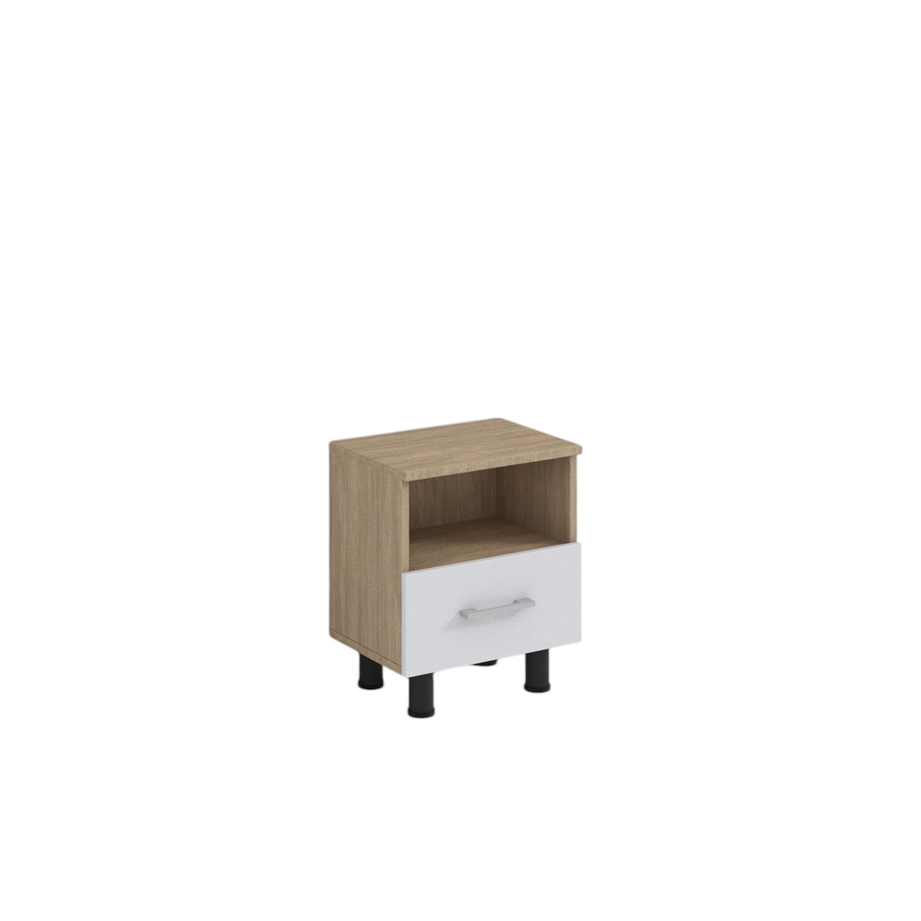 RFG Cabinet, with drawer and niche, 420 x 300 x 500 mm, oak sonoma and white