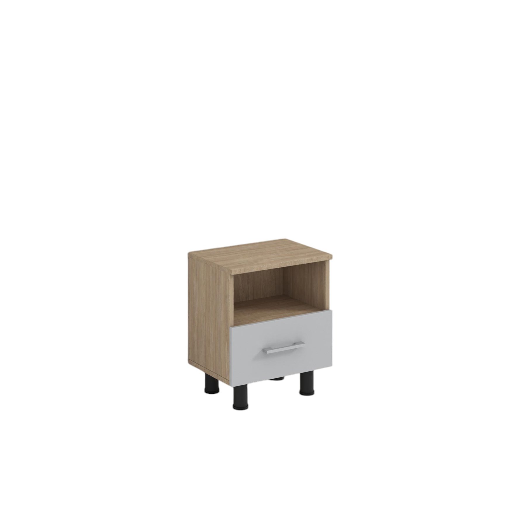 RFG Cabinet, with drawer and niche, 420 x 300 x 500 mm, sonoma oak and gray
