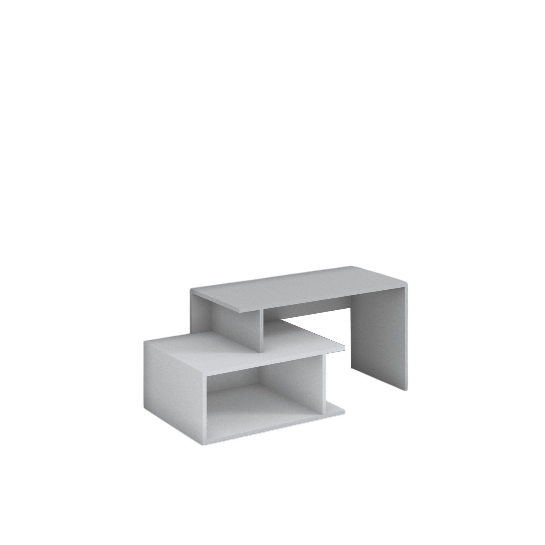 RFG TV cabinet, 1250 x 500 x 500 mm, white base, gray top