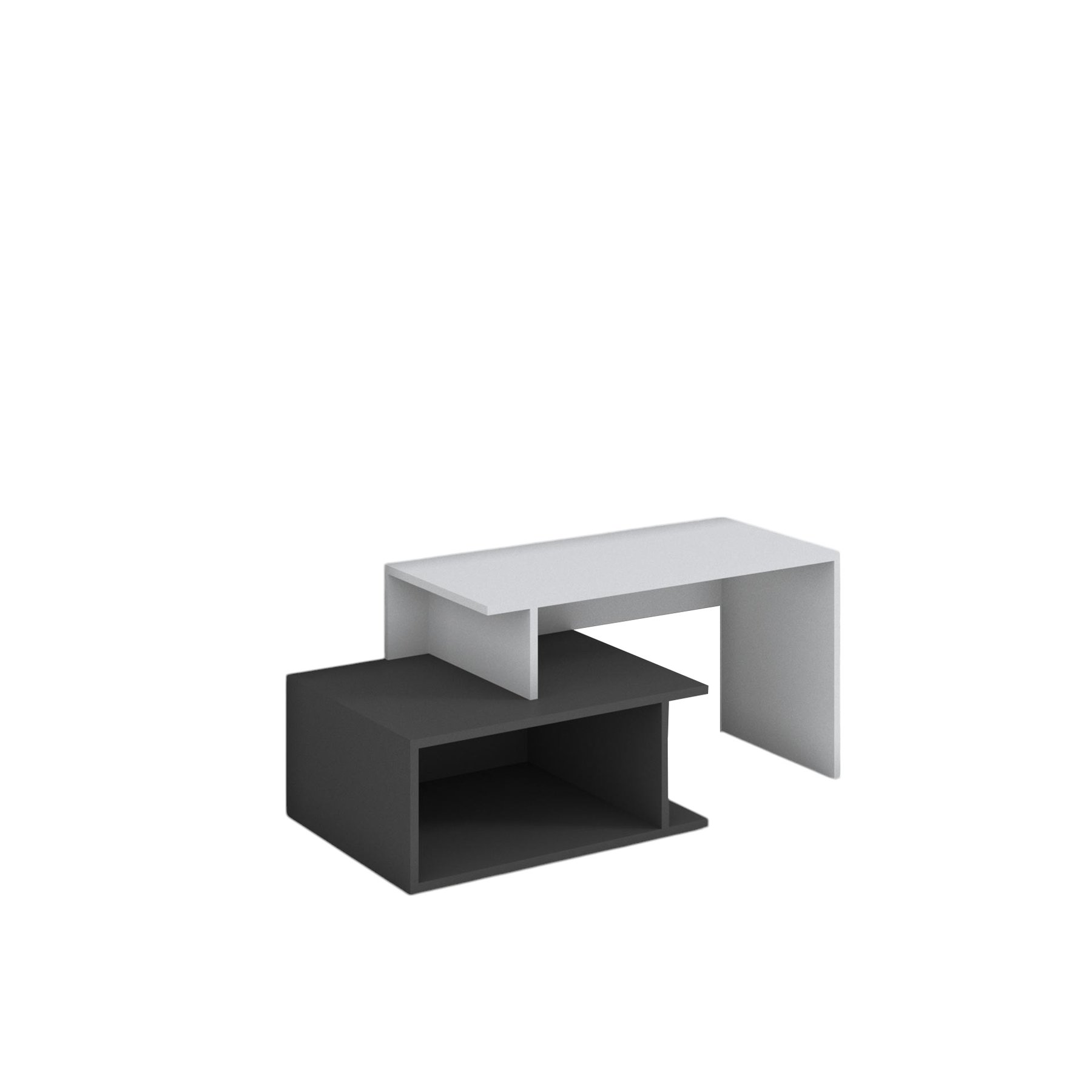 RFG TV cabinet, 1250 x 500 x 500 mm, graphite base, white top