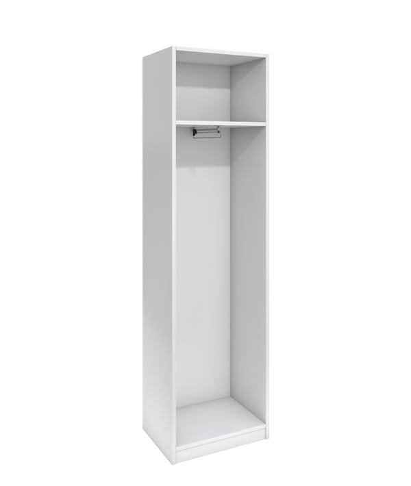 Гардероб RFG Lisabon, единичен, 550 х 400 х 2000 mm, ПДЧ 18 mm, тъмен дъб и сиво