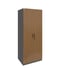 Wardrobe RFG Parma, double, 800 х 550 х 2000 mm, chipboard 18 mm, walnut and dark grey