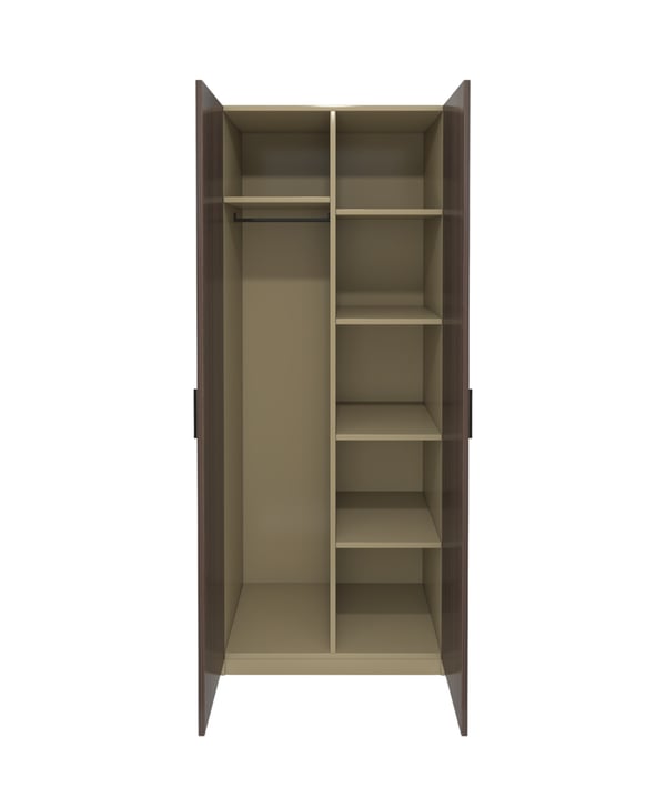 Wardrobe RFG Lisabon, with shelves, 800 х 550 х 2000 mm, chipboard 18 mm, oak and grey