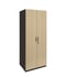 Wardrobe RFG Milano, with shelves, 800 х 550 х 2000 mm, chipboard 18 mm, light oak and grey