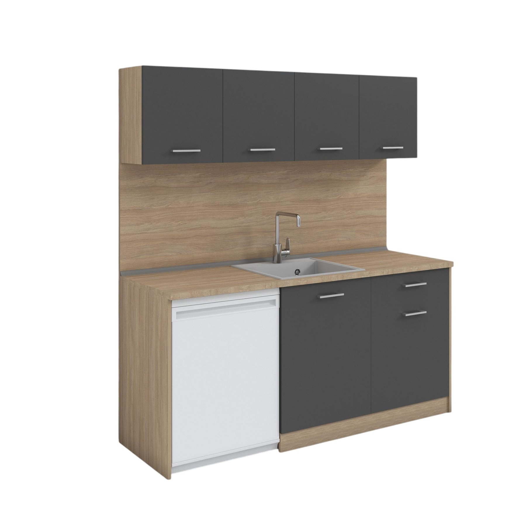 RFG Kitchen, 1868 x 600 x 2000 mm, oak sonoma and graphite