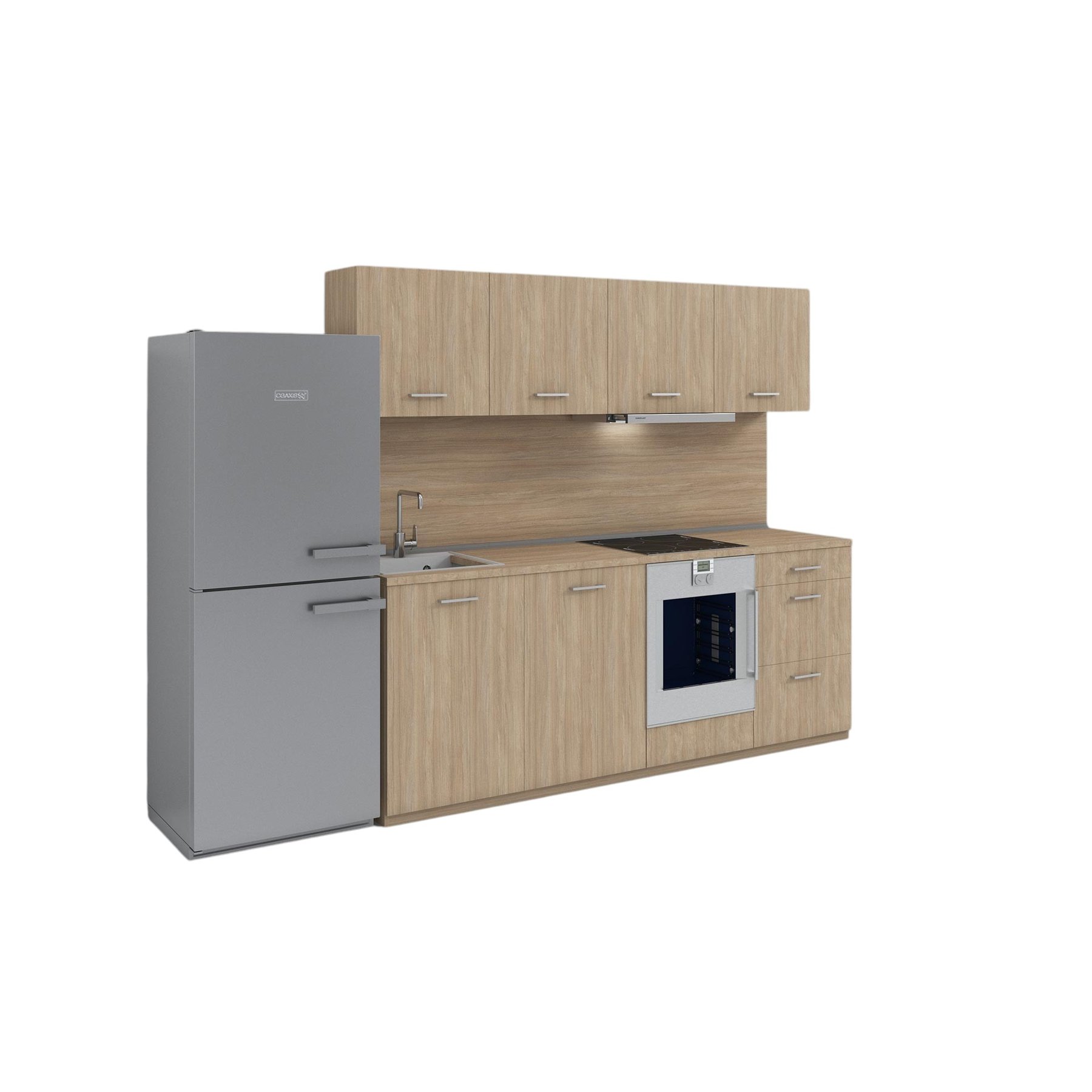 RFG Kitchen, 2400 x 600 x 2100 mm, sonoma oak
