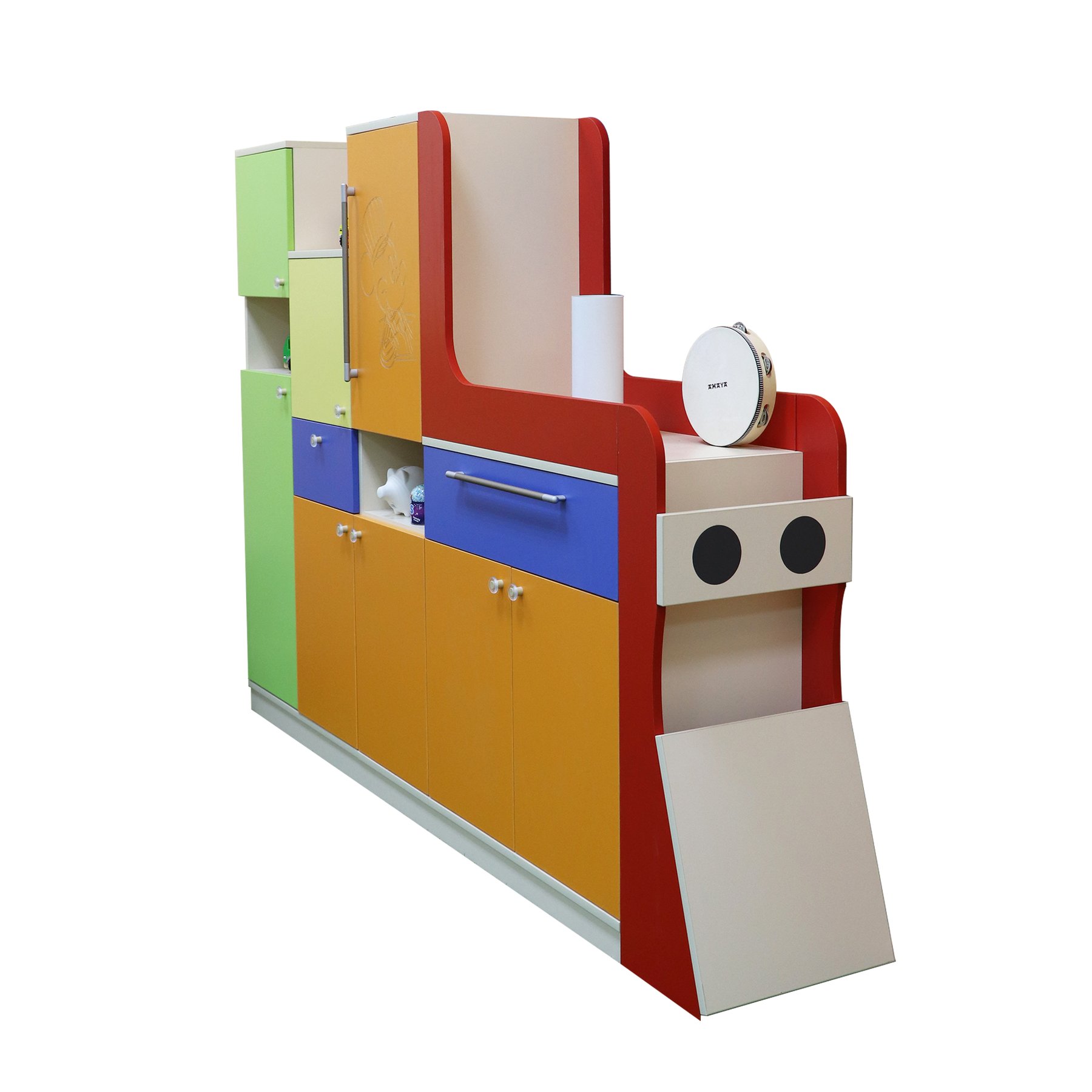 Train, children’s module, 227 x 40 x 156 cm