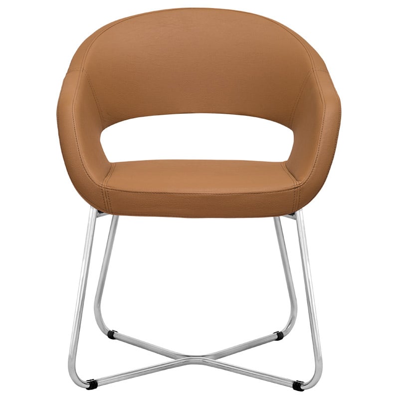 RFG Armchair Dion X Leg, with chrome base