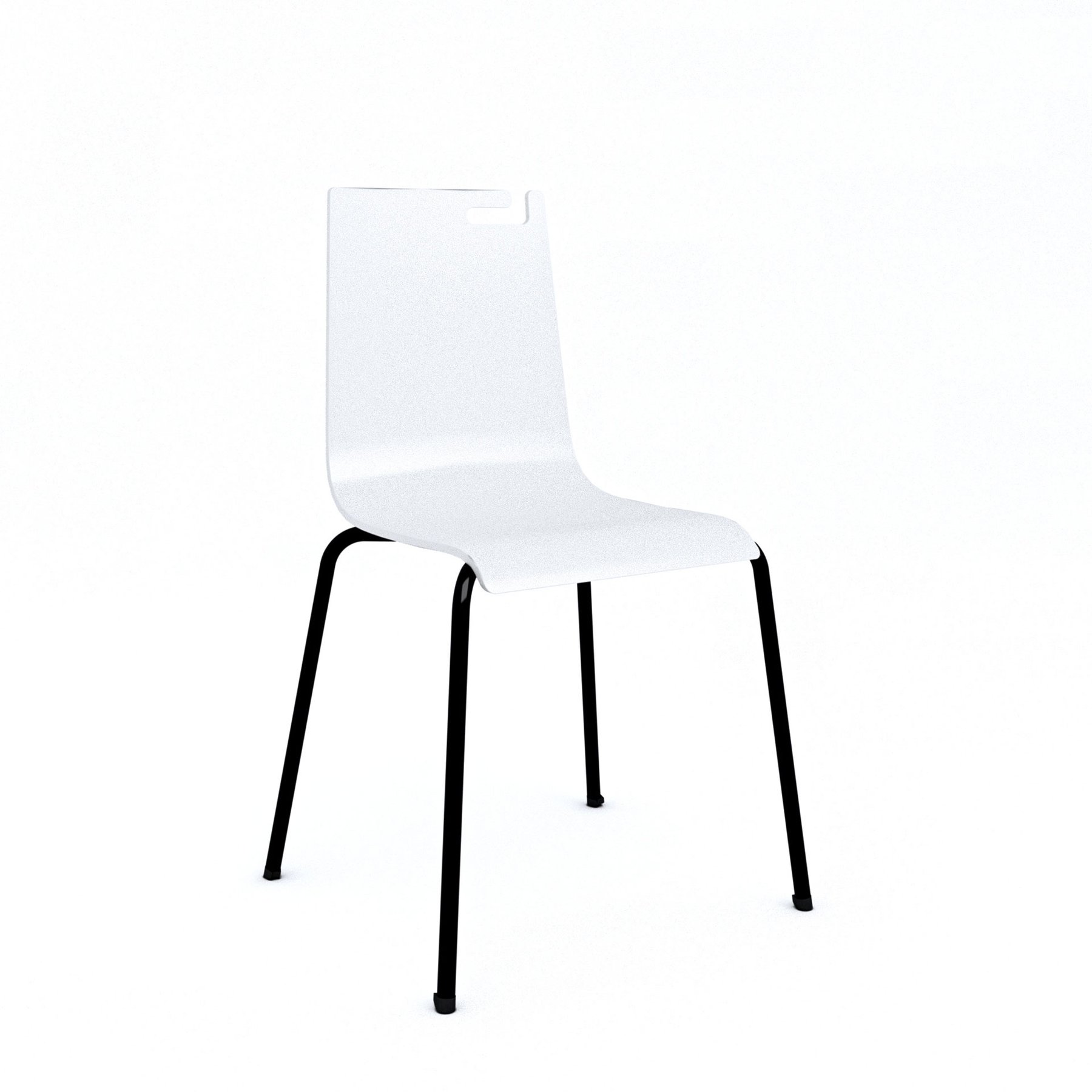 RFG Chair Solo Polywood, 400 x 400 x 810 mm, white, black metal