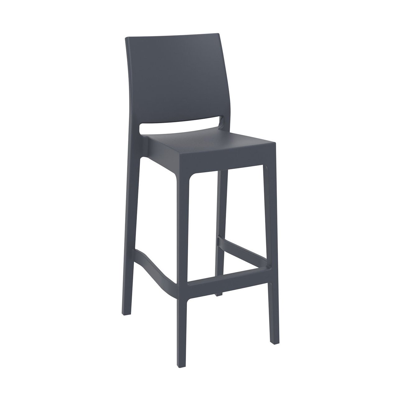 RFG Bar Stool Milano, plastic, dark gray