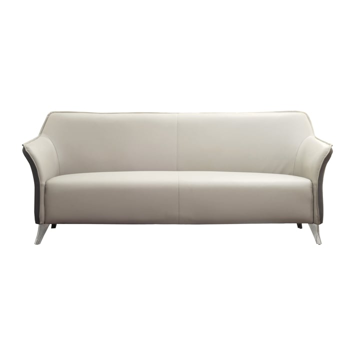 Диван RFG Lola, двуместен, екокожа, светлосива седалка, графитена облегалка