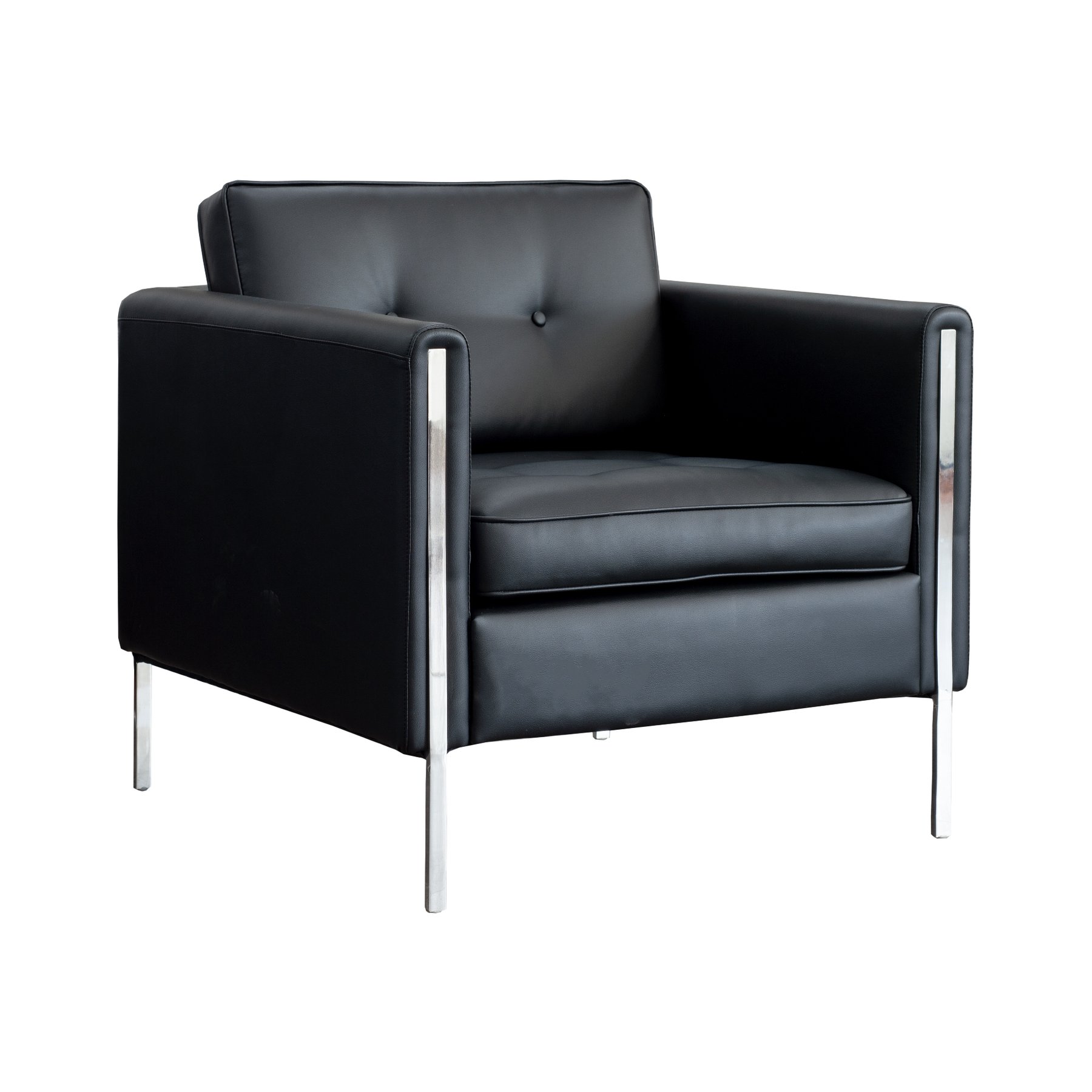 Frida RFG armchair, eco-leather, black seat, black backrest