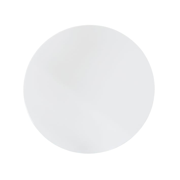 RFG Ниска маса Erika H, 52 x 52 x 42 cm, плот бял и черни метални крака, сглобена мостра