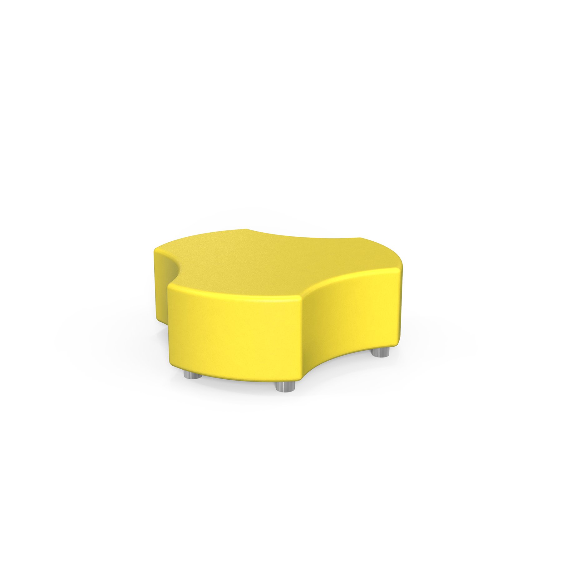 RFG Stool Pixel, 120 x 112 x 43H, eco-leather, yellow