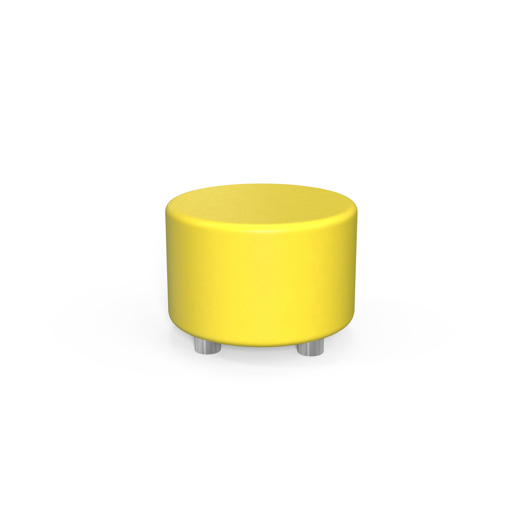 RFG Stool Circle, 60 x 60 x 43H, eco-leather, yellow