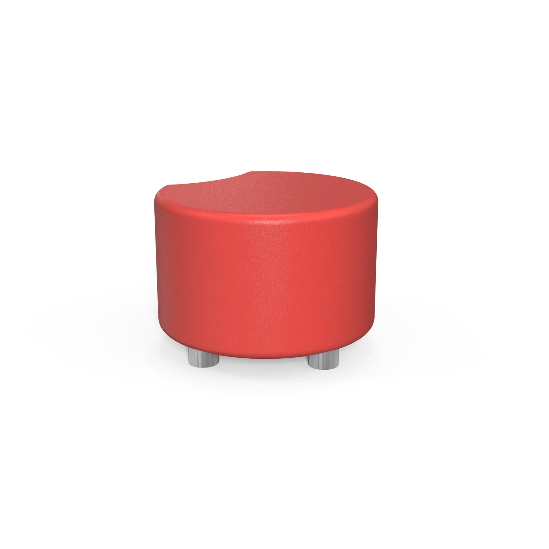 RFG Pouf Moon, 60 x 60 x 43H, eco-leather, red