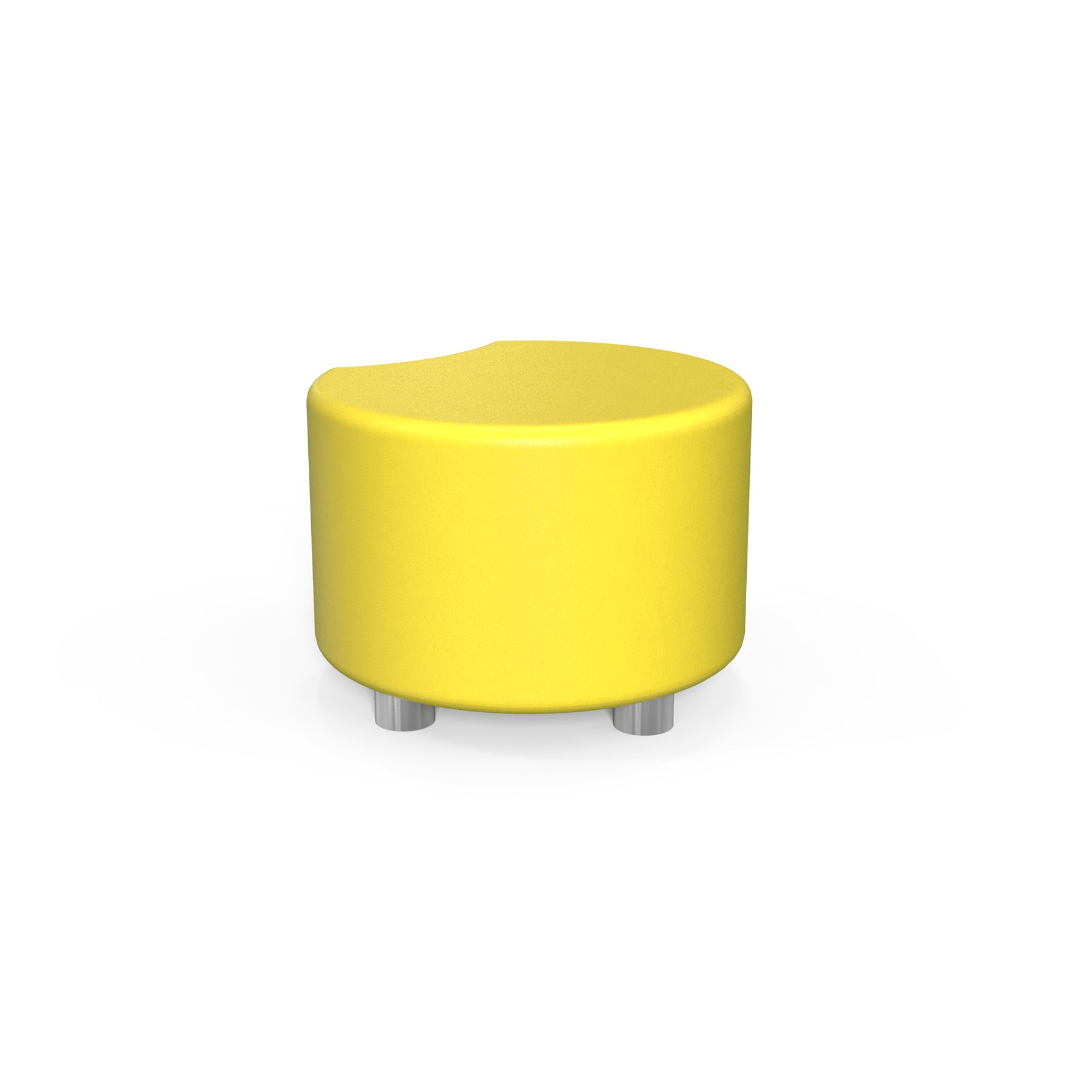 RFG Stool Moon, 60 x 60 x 43H, eco leather, yellow