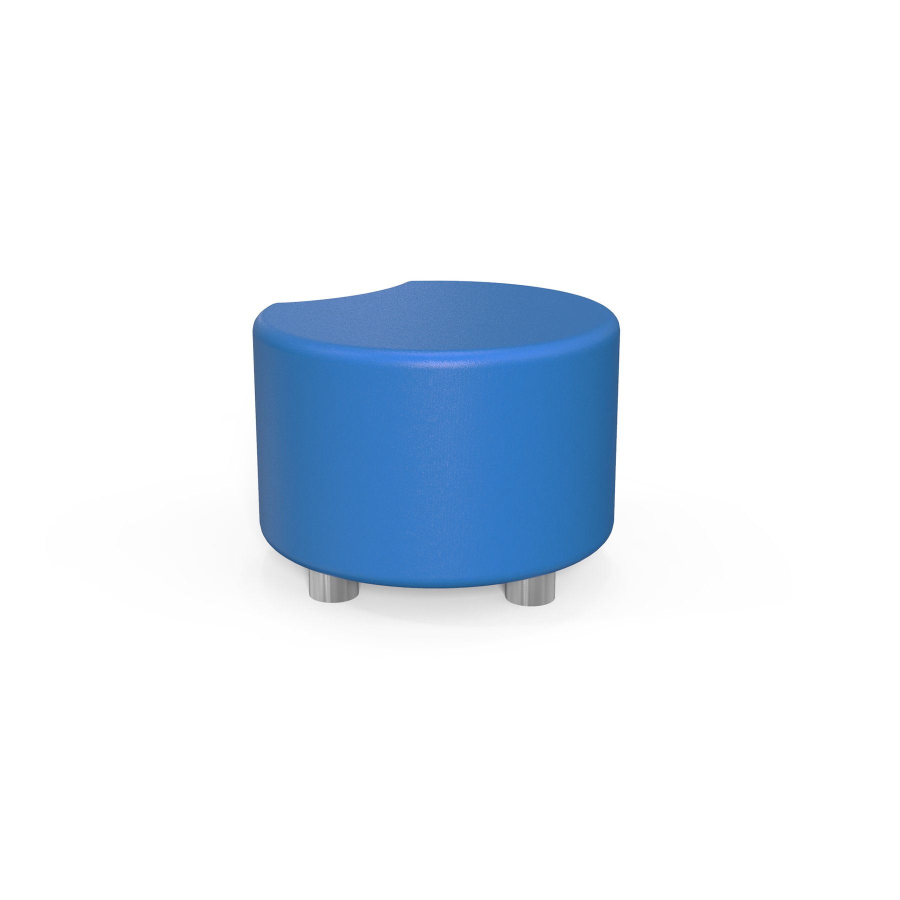 RFG Stool Moon, 60 x 60 x 43H, eco leather, blue