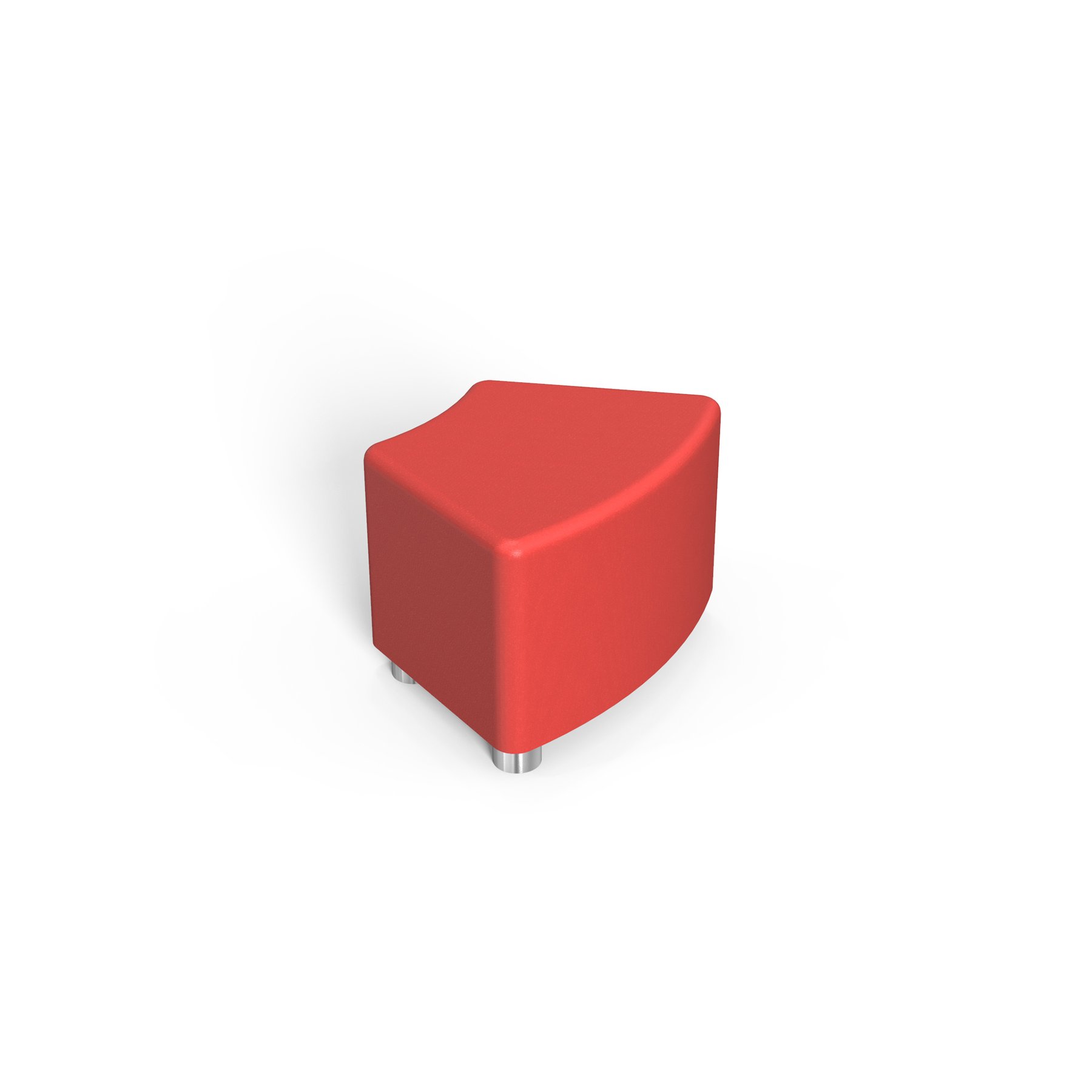 RFG Stool Chip, 90 x 76 x 43H, eco-leather, red