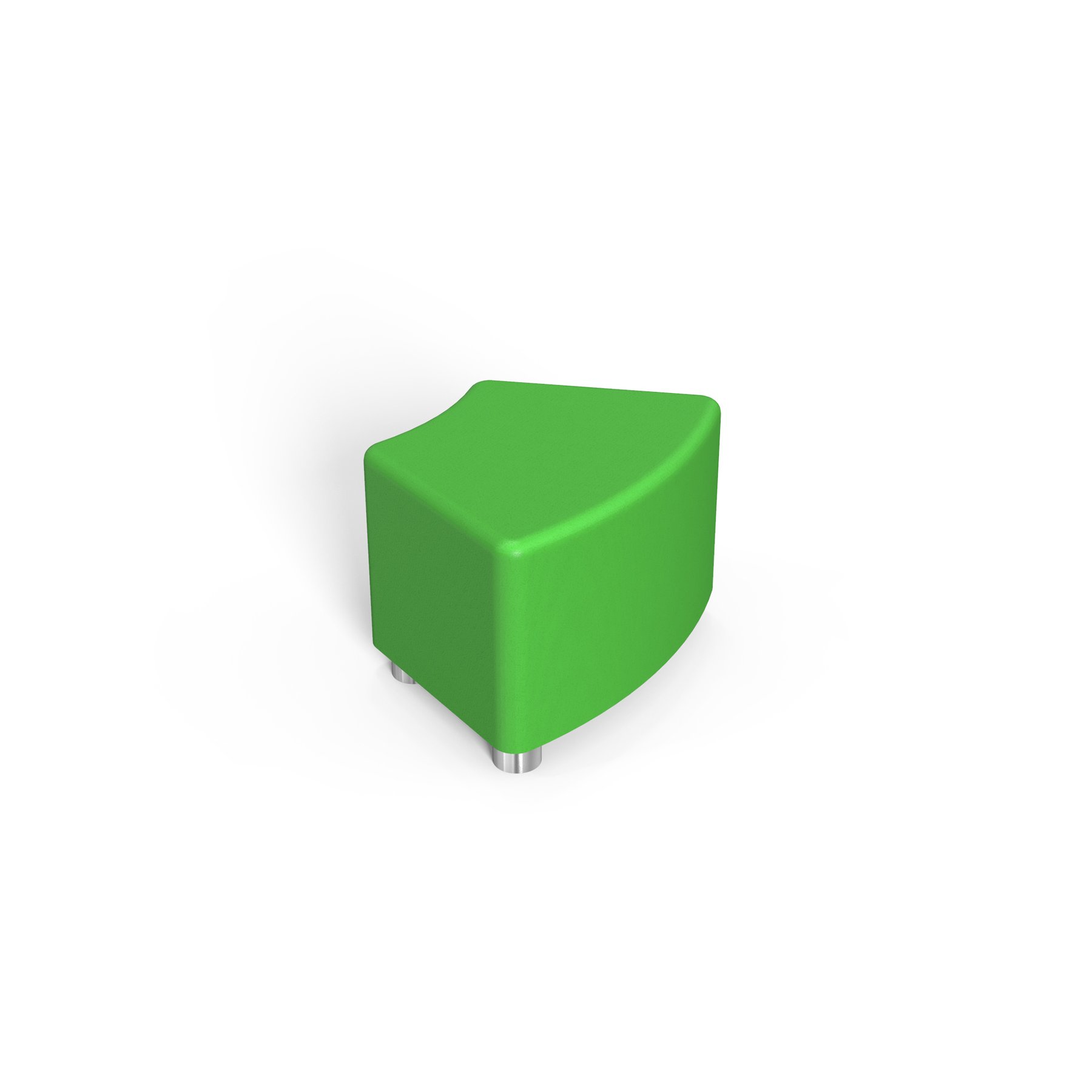 RFG Stool Chip, 90 x 76 x 43H, eco leather, green