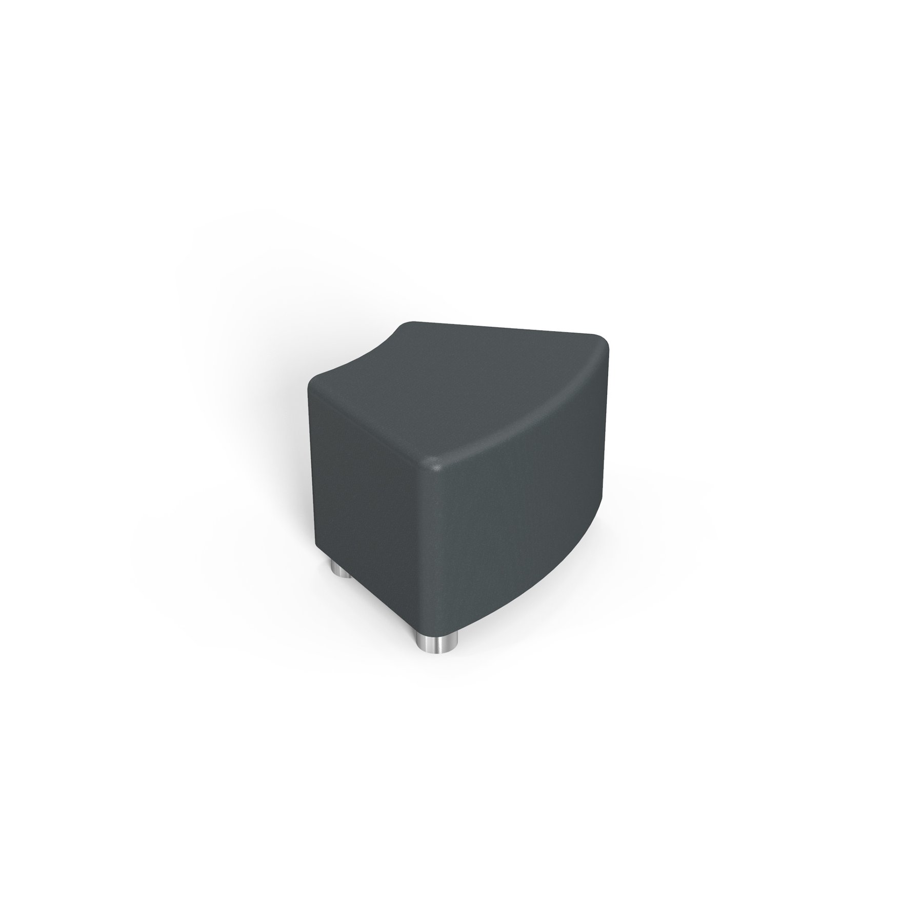 RFG Stool Chip, 90 x 76 x 43H, eco leather, graphite color