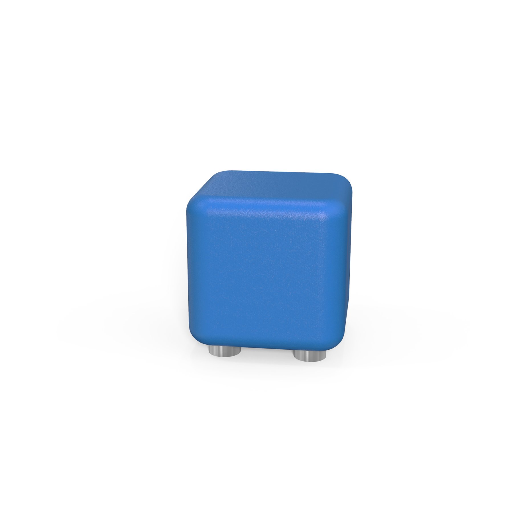 RFG Stool Cube, 60 x 60 x 43H, eco leather, blue