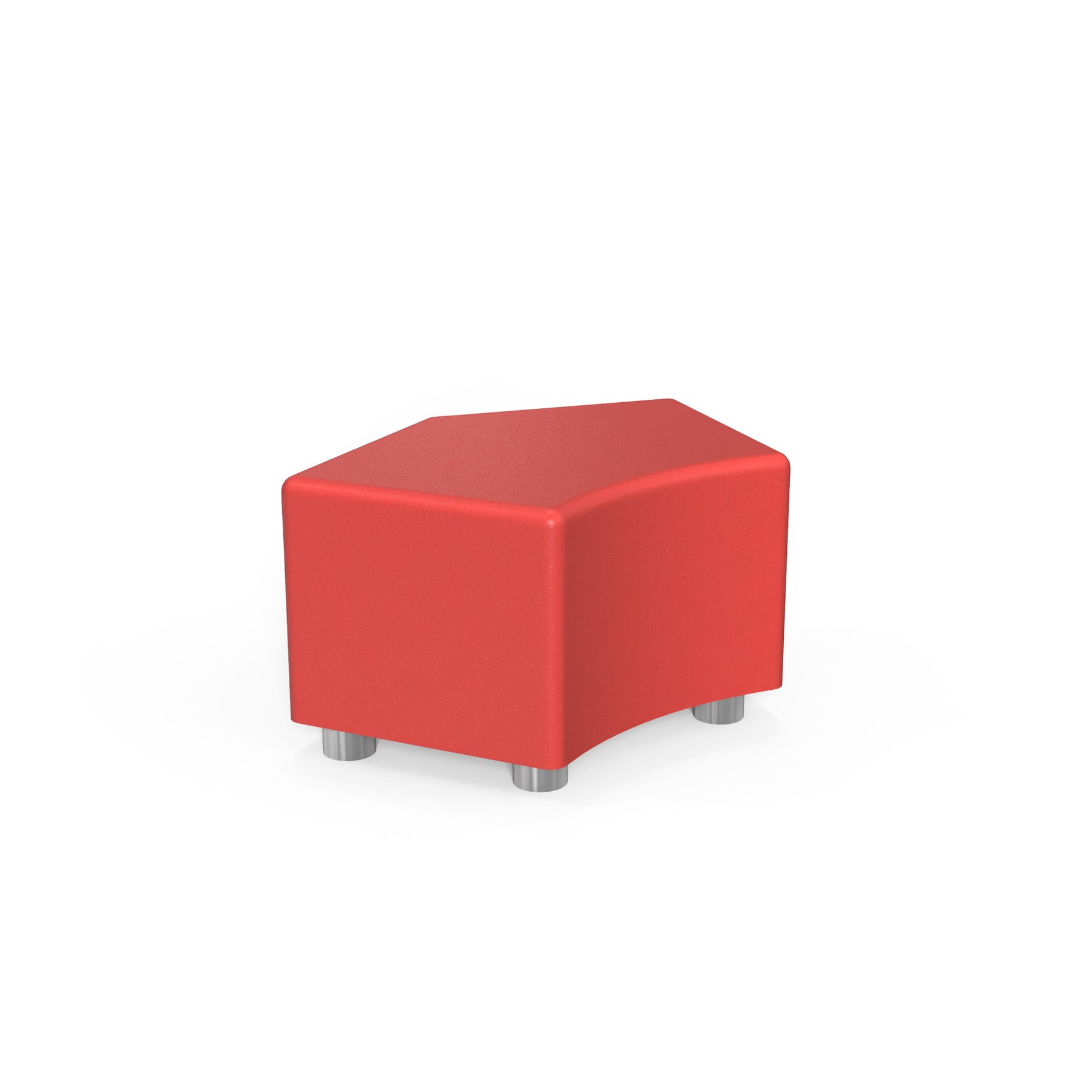 RFG Stool Shape, 90 x 90 x 43H, eco leather, red