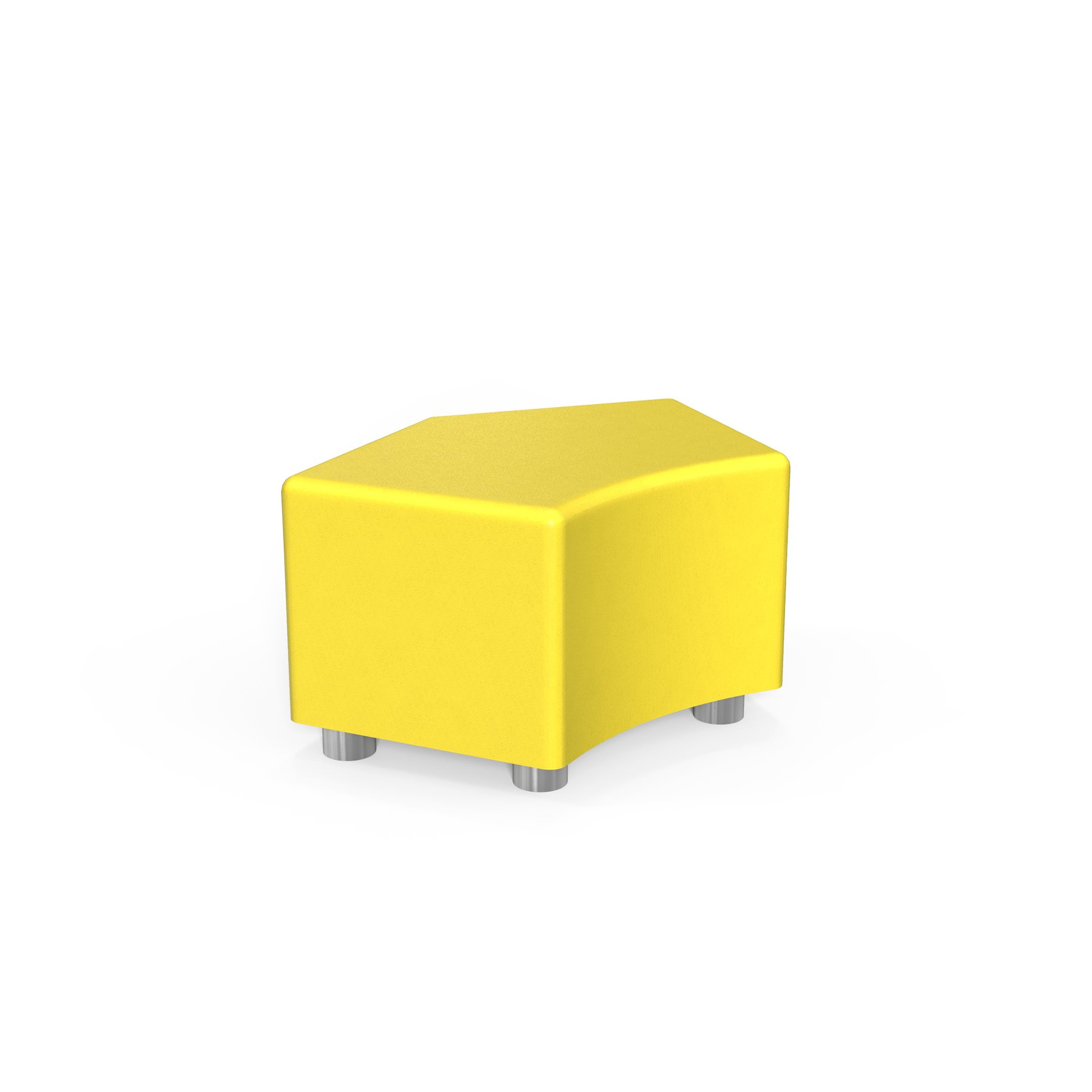 RFG Pouf Shape, 90 x 90 x 43H, eco-leather, yellow