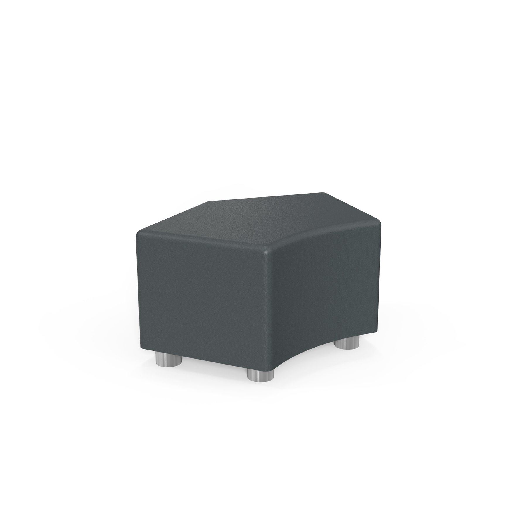 RFG Pouf Shape, 90 x 90 x 43H, eco leather, graphite