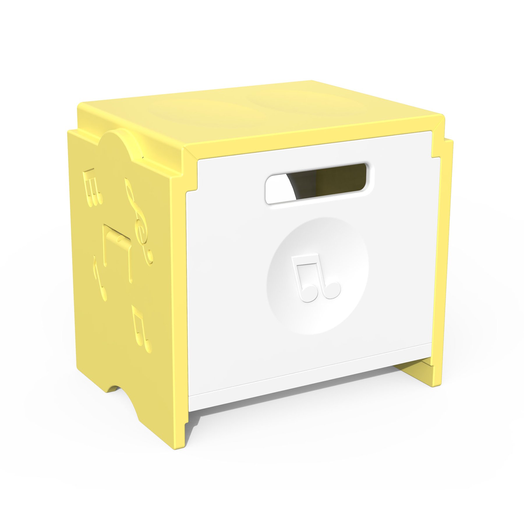 RFG Stool Funny, with storage, 300 x 400 x 370 mm, yellow