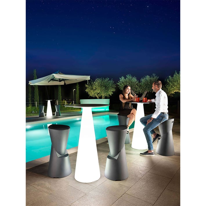 Табуретка Lyxo Sgabello Dot, височина 75 cm, светлосиня