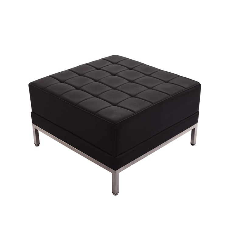 Ottoman RFG Neo, square, eco leather, 700 x 700 x 450 mm, black