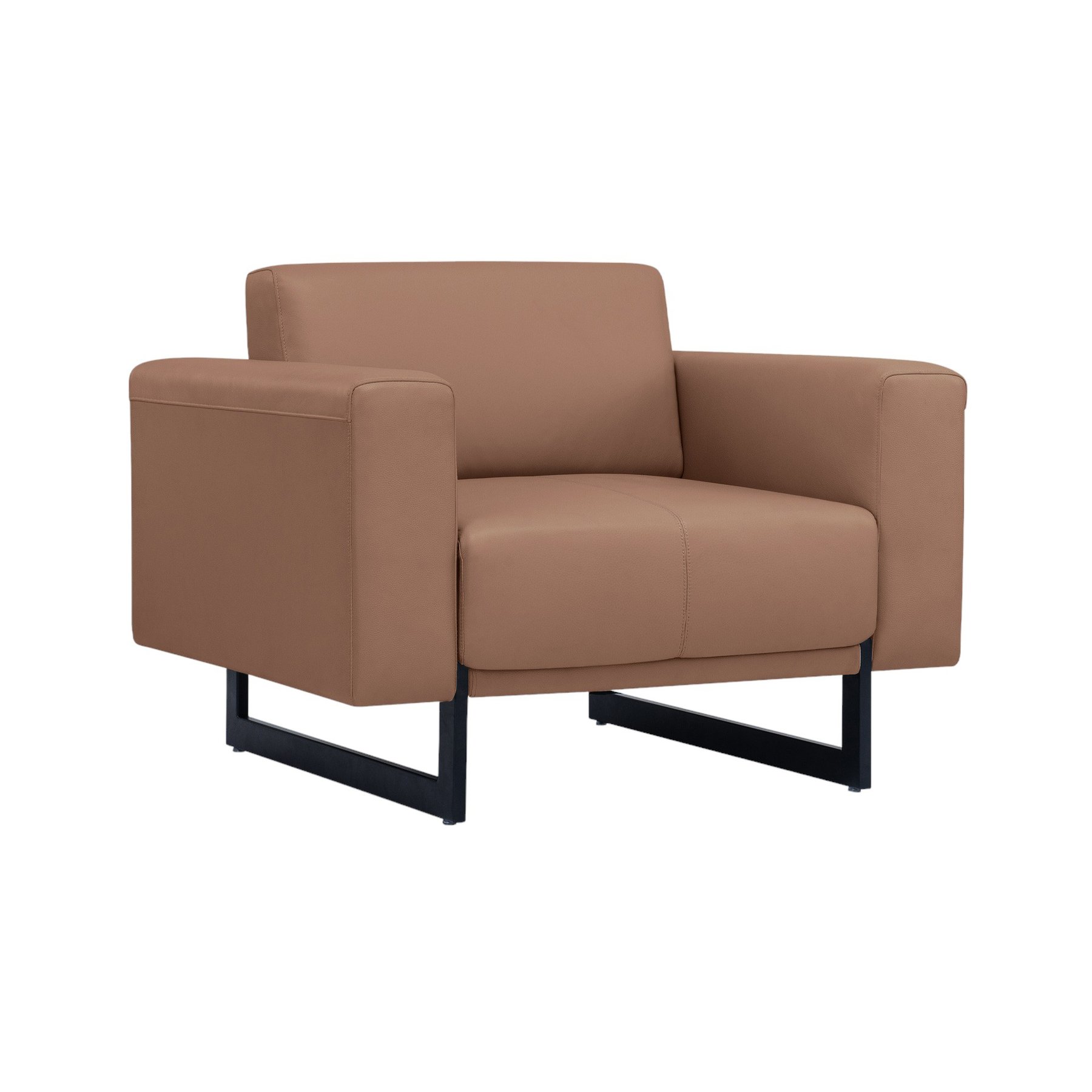 RFG Armchair Toledo, eco leather, brown