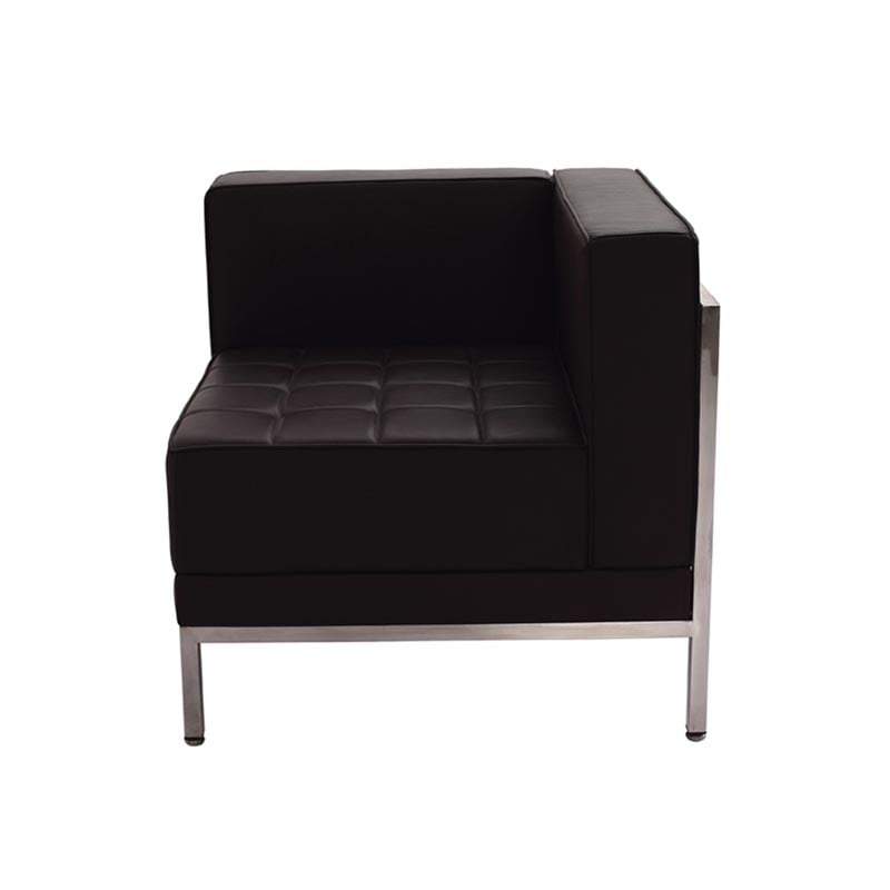 Corner module RFG Neo, eco leather, 720 x 720 x 700 mm, black left
