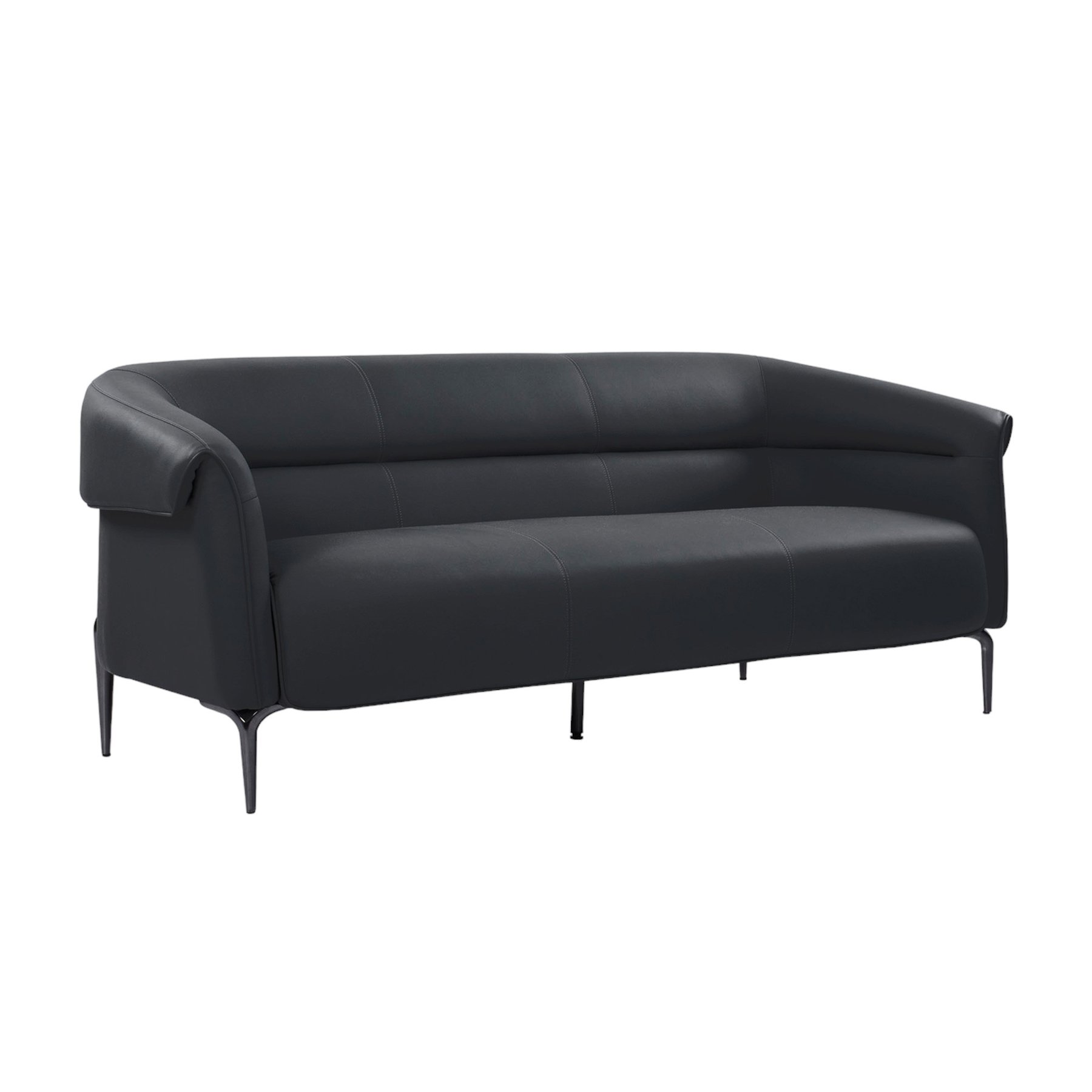 RFG Sofa Megan, three-seater, eco-leather, black