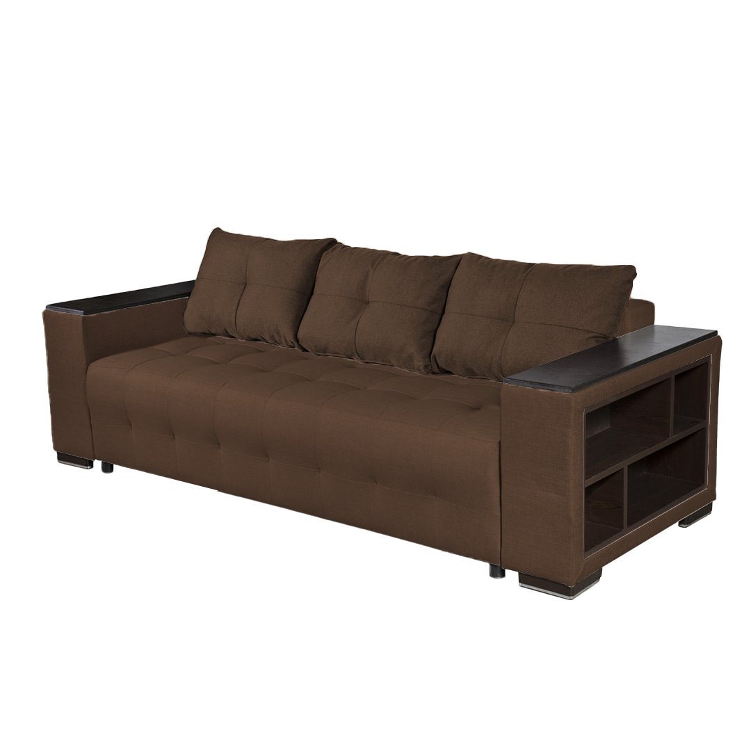 Sofa triple Leon Pocket, 2270 x 930 x 830 mm, brown