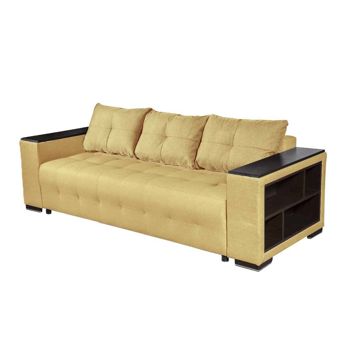 Sofa three-seater Leon Pocket, 2 270 x 930 x 830 mm, yellow