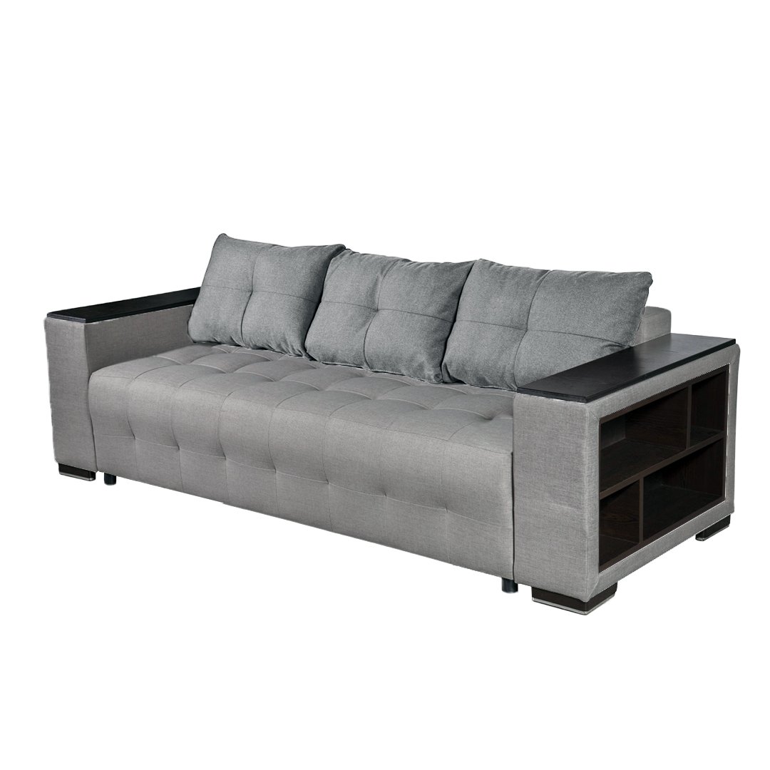 Leon Three-seater sofa Pocket, 2270 x 930 x 830 mm, gray