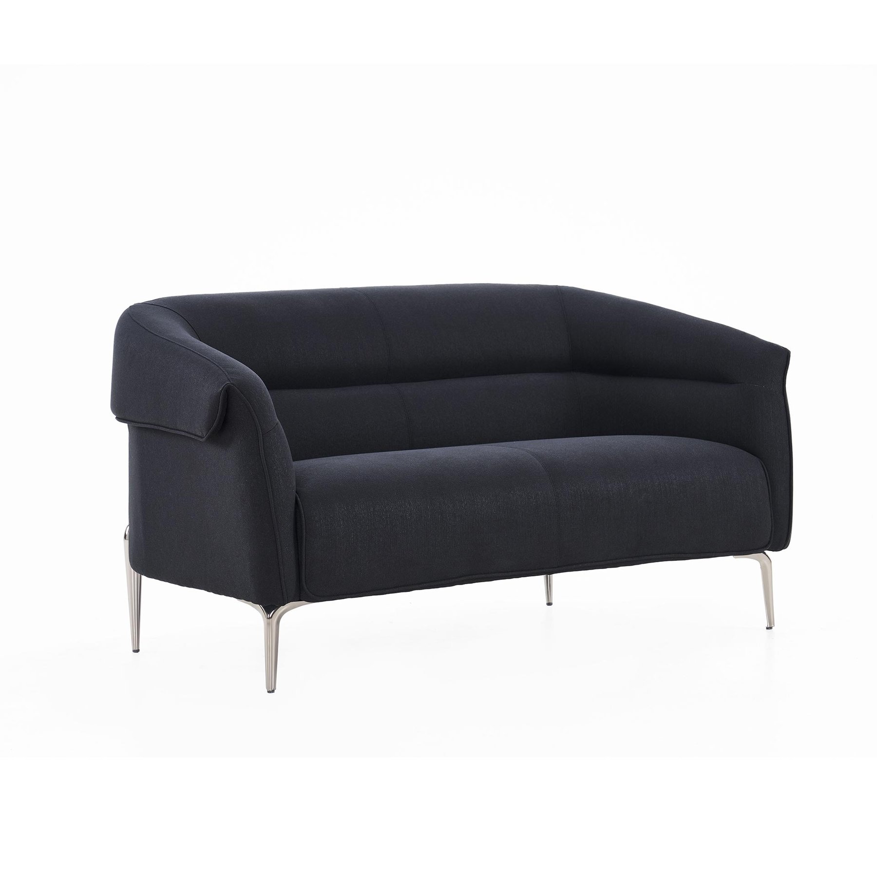 Sofa RFG Megan, two-seater, textile, metal base, 1560 x 820 x 740 mm, black