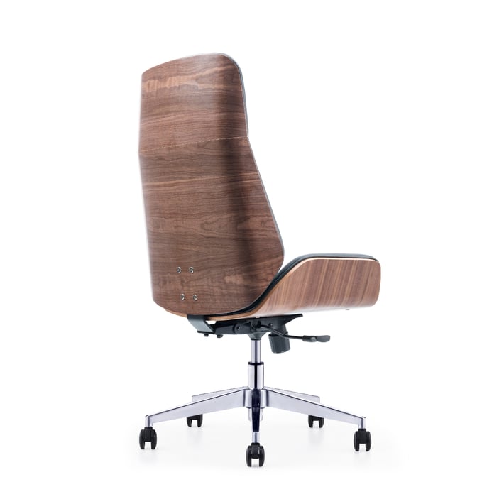 Кресло RFG Brian, работно, екокожа, до 150 kg, черна седалка, черна облегалка