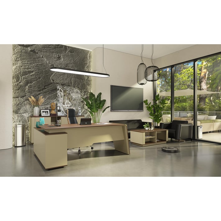 Кресло RFG Brian, работно, екокожа, до 150 kg, черна седалка, черна облегалка