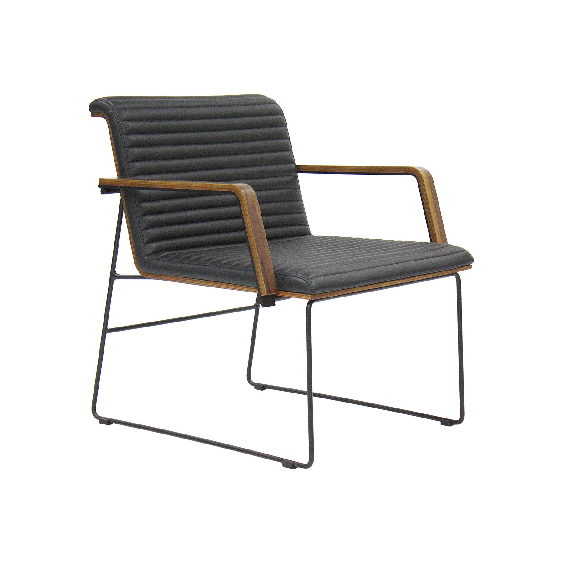 RFG Armchair Cassa 01, Eco Leather, Black