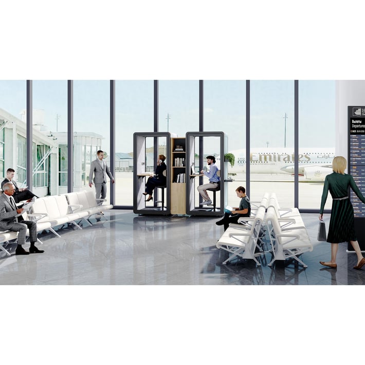 RFG Шумоизолираща акустична кабина Flexi One, 1050 х 1050 х 2240 mm, сива