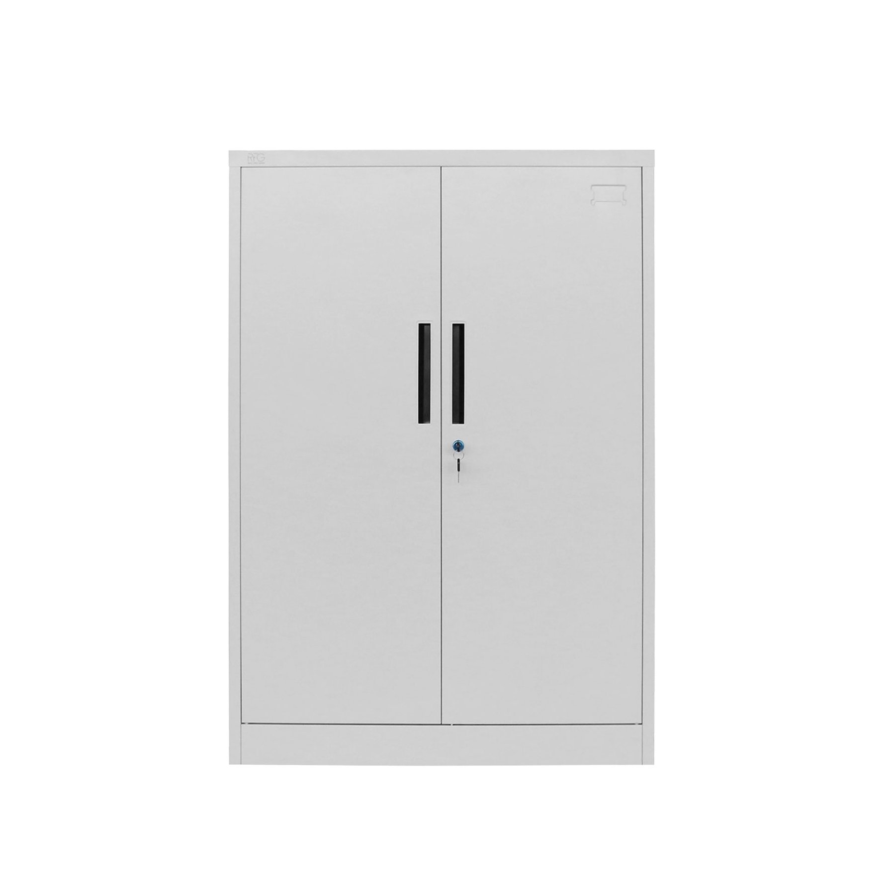 RFG Cabinet, metal, with two shelves, 900 ? 400 ? 1300 mm, grey
