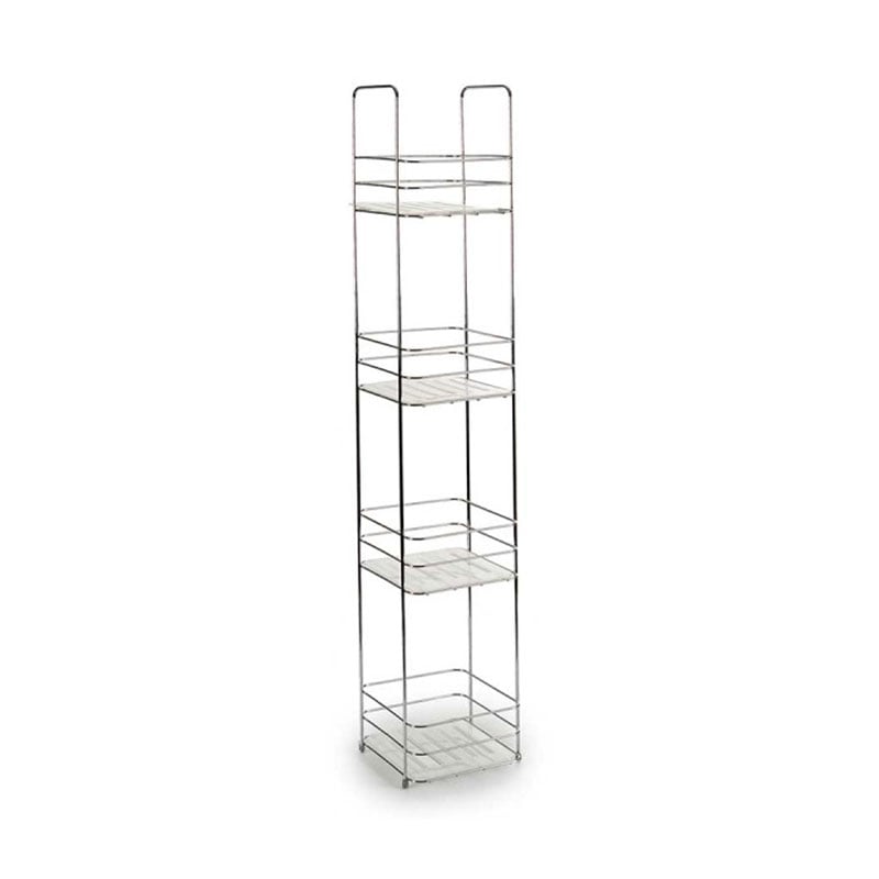 Shelving unit Berilo, square, 4-tier, metal
