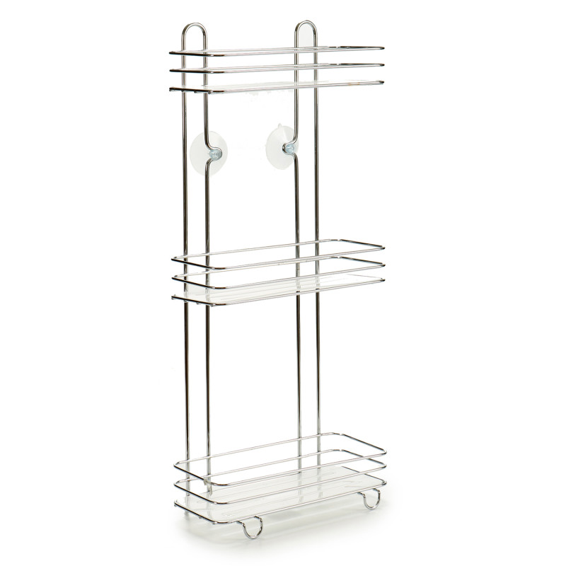 Bathroom shelving unit Berilo, straight, 3-tier