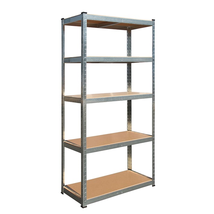 Стелаж RFG, метален, с 5 рафта, 900 х 400 х 1800 mm, MDF, до 175 kg