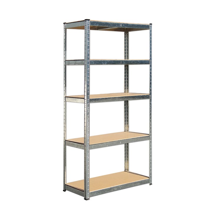Стелаж RFG, метален, с 5 рафта, 900 х 400 х 1800 mm, MDF, до 175 kg